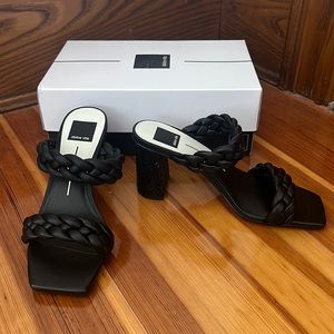 Dolce Vita Black Braided Block Heel - size 7.5, never worn still in box